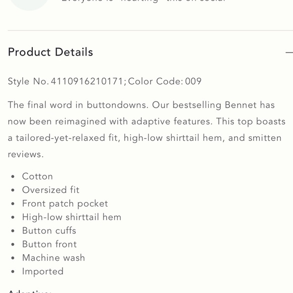 Anthropologie Maeve Striped Black and White Button-Up Oversized Shirt - Picture 2 of 3